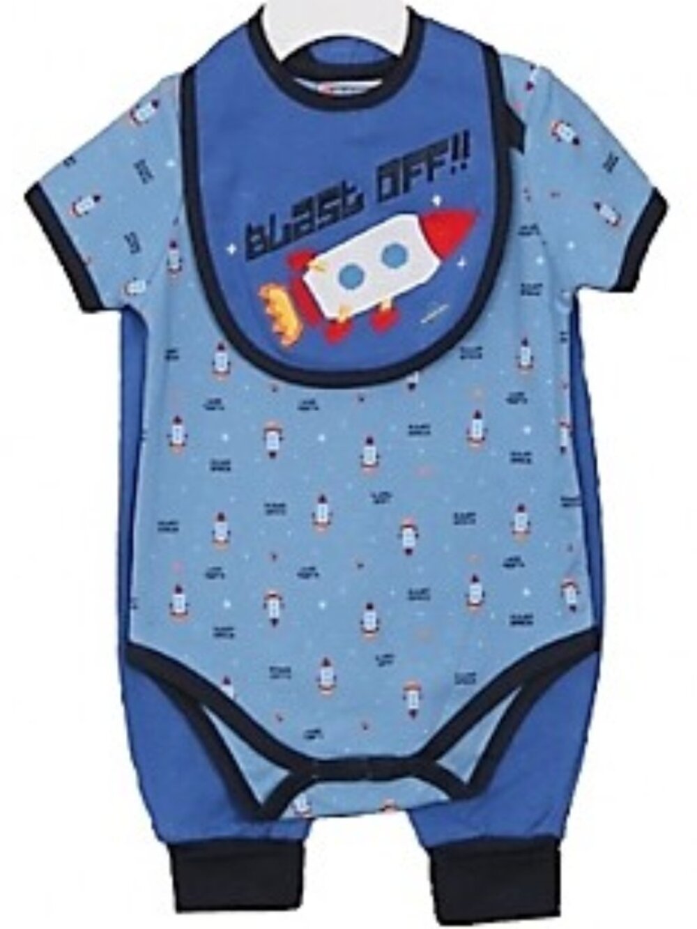 Only Boys - Baby Boys' 3-Pc Rocket Ship Onesie Set